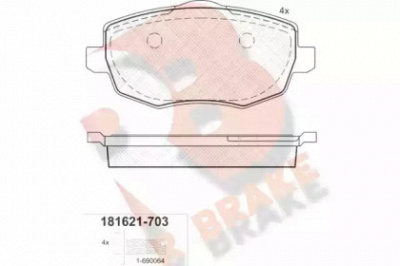 R BRAKE rb1621703 -  Комплект тормозных колодок, дисковый тормоз